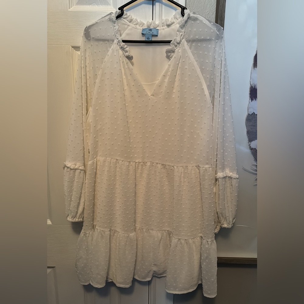 Large white CeCe boutique dress